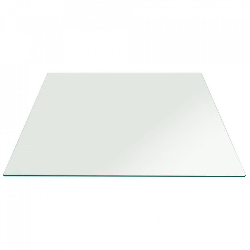16 x 22 Rectangle Tempered Glass Table Top 3//8 Thick Flat Polish Edge and Touch Corners