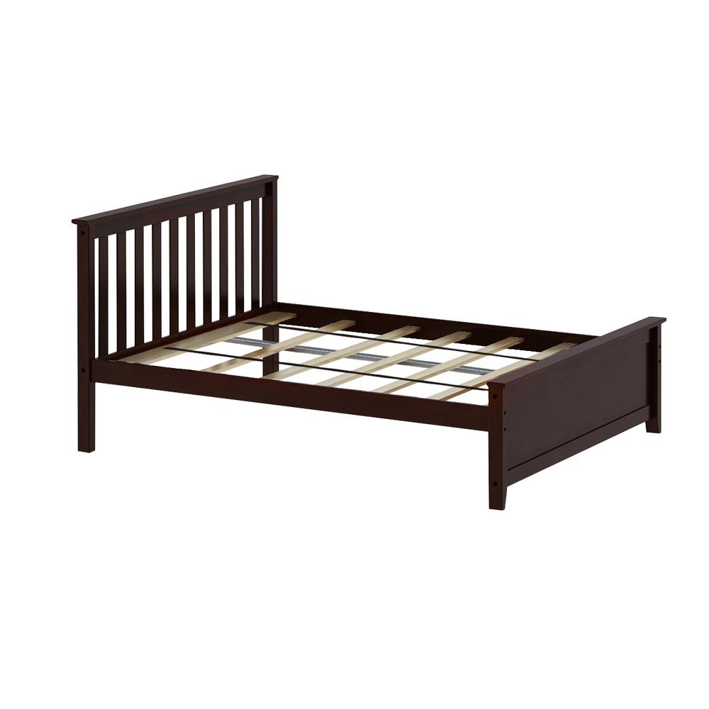 Max Lily Espresso Full Size Single Bed 180211 005 The Home Depot Espresso Full Size Single Bed