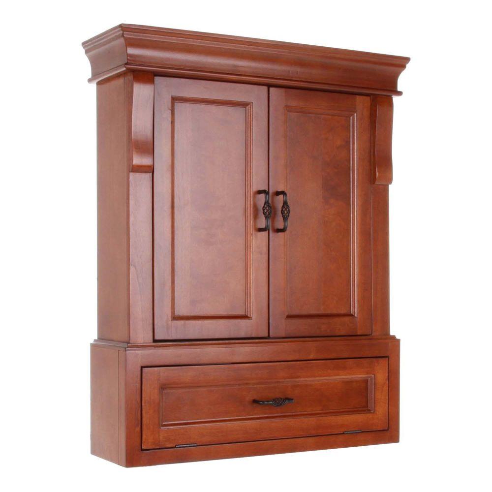 Foremost Naples 26 3 4 In W Bathroom Storage Wall Cabinet In Warm