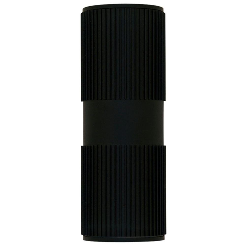 1 57 Outdoor Lighting The Home Depot Celestial 2 Light Outdoor Matte Black Wall Sconce