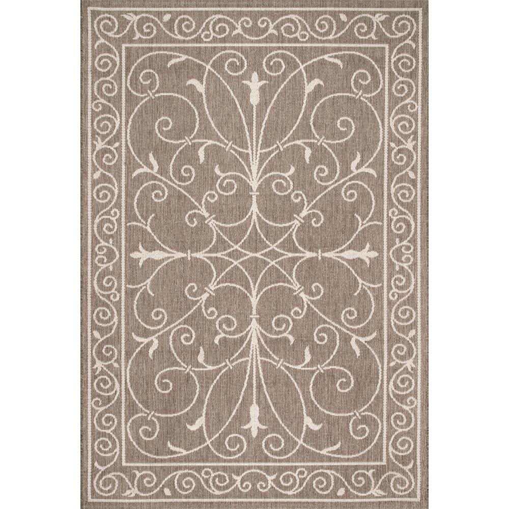 Nuloom Kiah Medallion Beige 5 X 8 Indoor Outdoor Area Rug