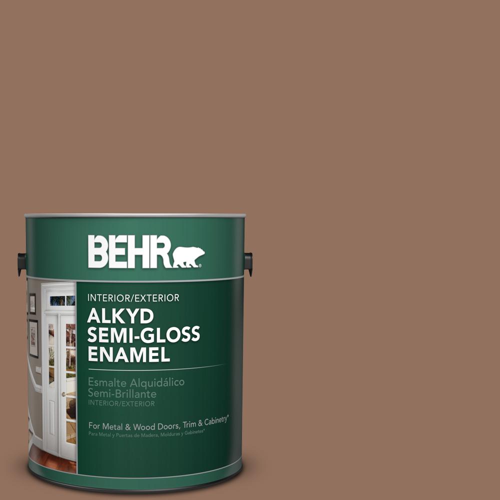 BEHR MARQUEE 1gal. QE22 Terrazzo Brown SemiGloss Enamel Exterior