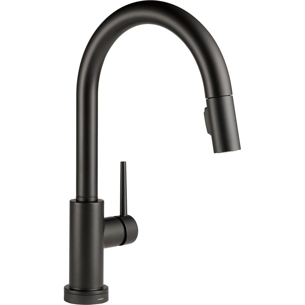 Matte Black Delta Pull Down Faucets 9159t Bl Dst 64 1000 