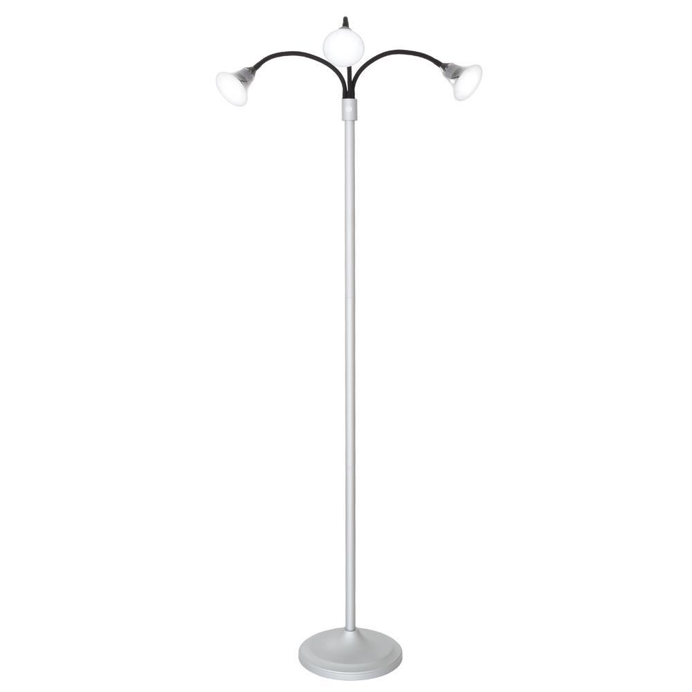 Silver - Integrated LED - Floor Lamps - Lamps - The Home Depot Silver - Integrated LED - Floor Lamps - Lamps - The Home Depot