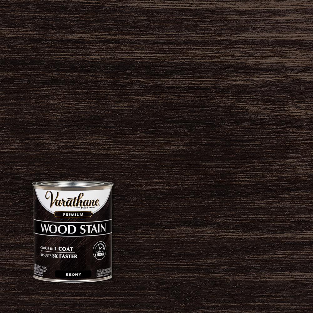 Varathane 1 Qt Ebony Premium Fast Dry Interior Wood Stain 266256