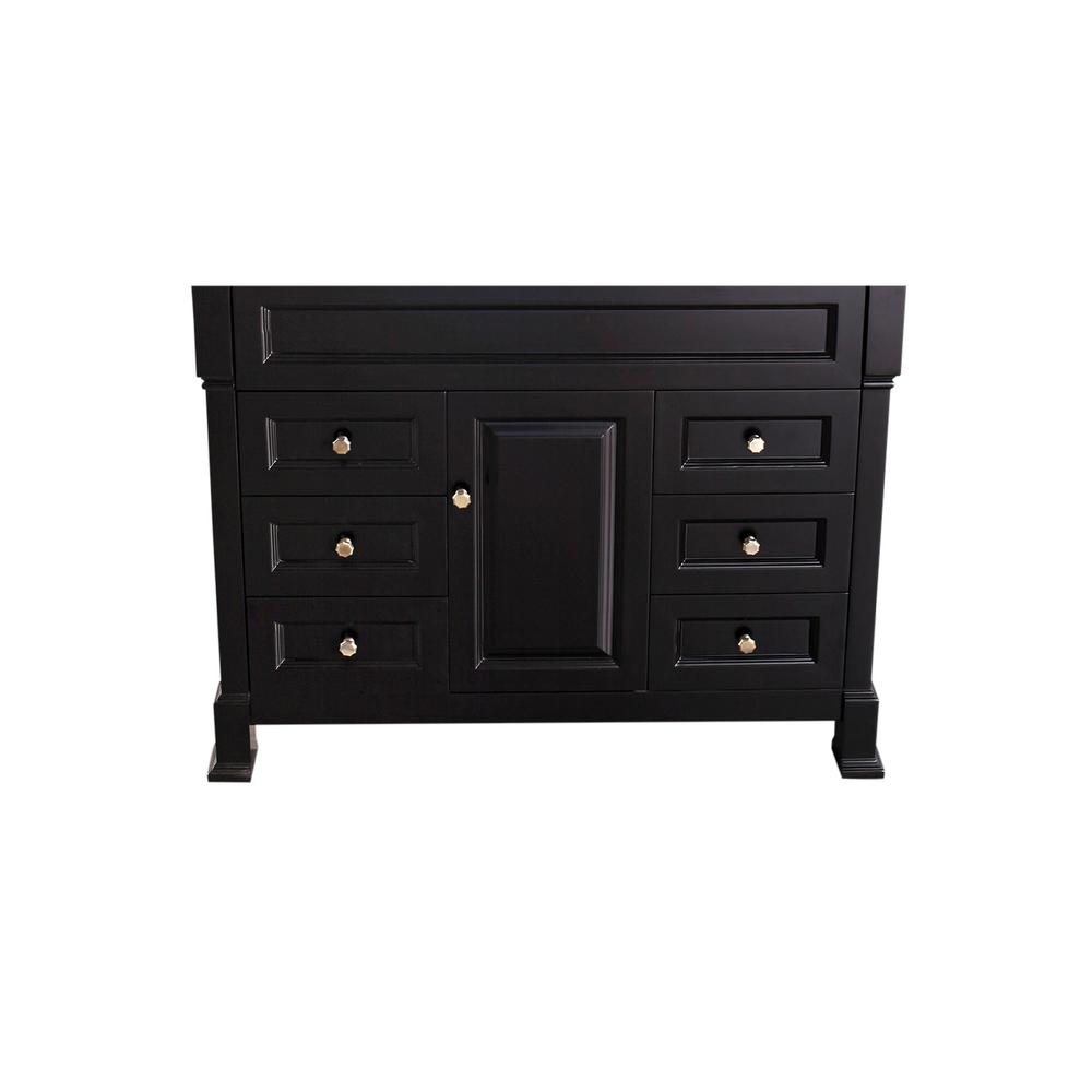 43 inch Main Cabinet Only in Black with Antique Bronze Hardware