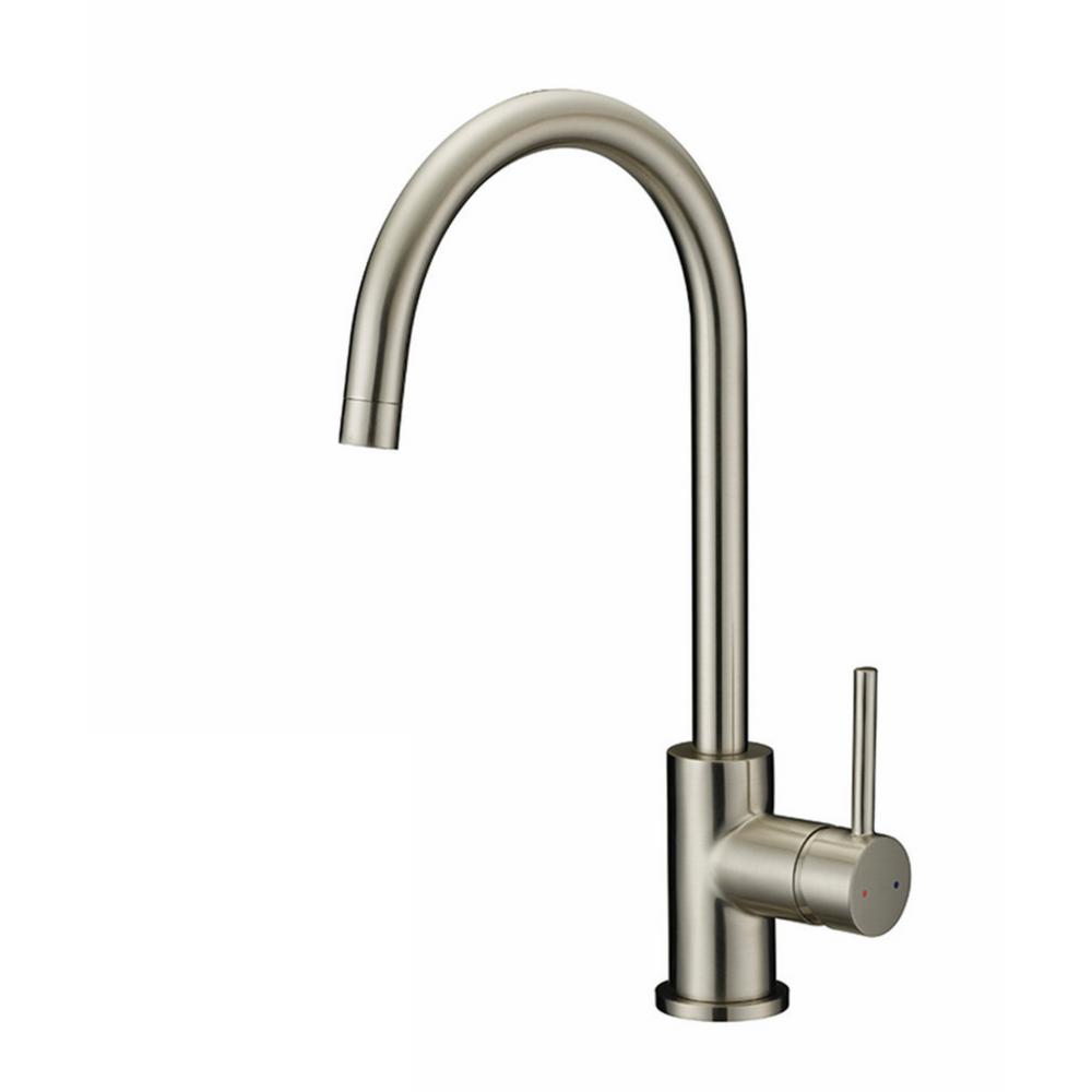 eastport single-handle standard kitchen faucet in satin nickel