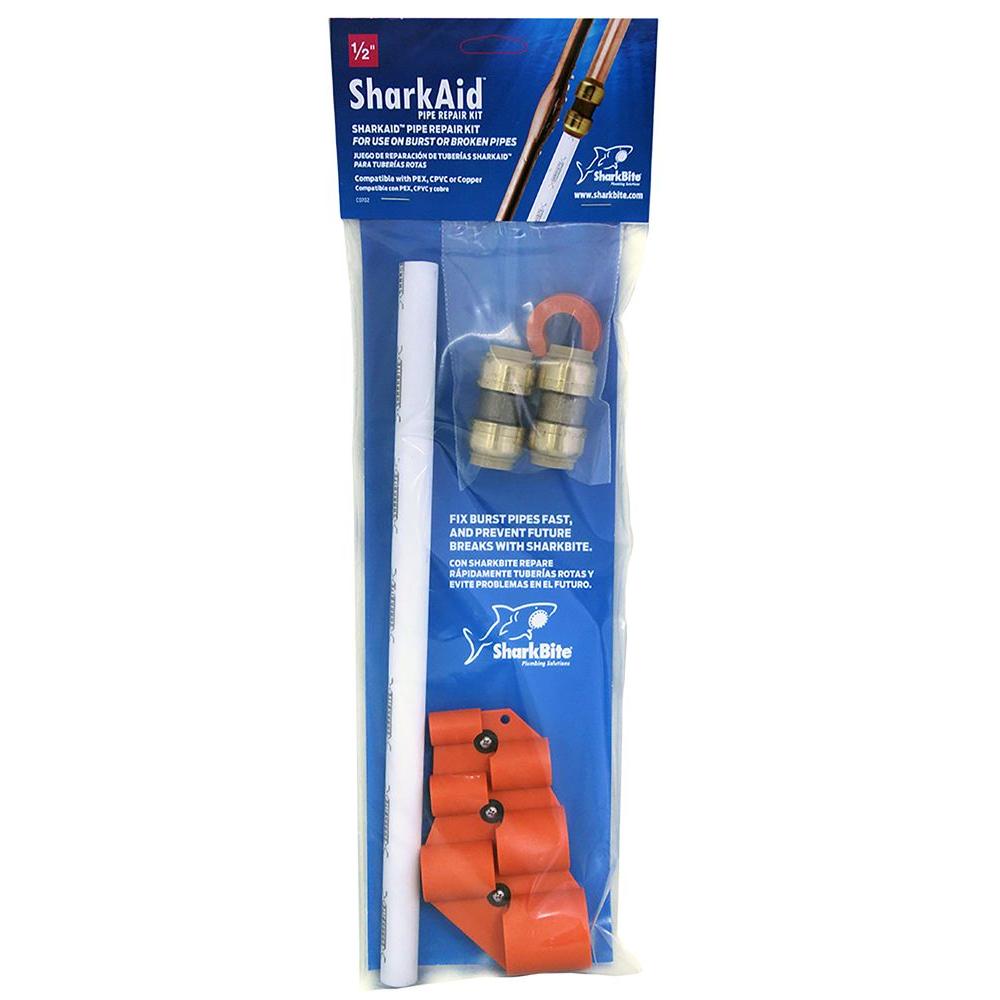 SharkBite 1/2 in. PushtoConnect Brass Burst Pipe Repair Kit24953