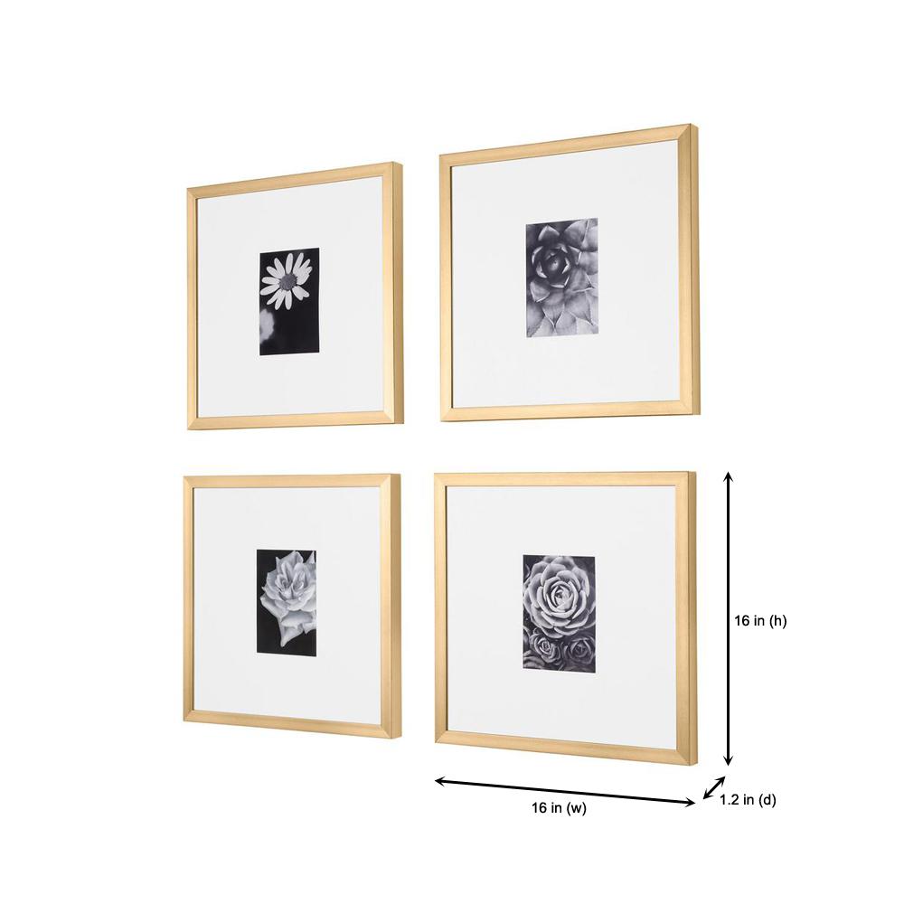 Reviews for INSTAPOINTS 8 x 8 Gold Hanging Picture Frame Set of