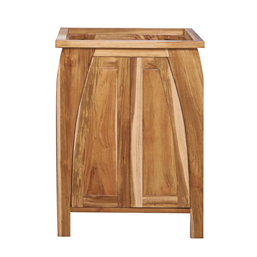 Single Sink 24 Inch Vanities Teak Bathroom Bath