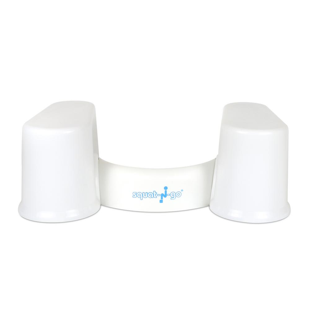 Squat-N-Go 7 inch White Detachable Space Saver Toilet Stool by Squat-N-Go