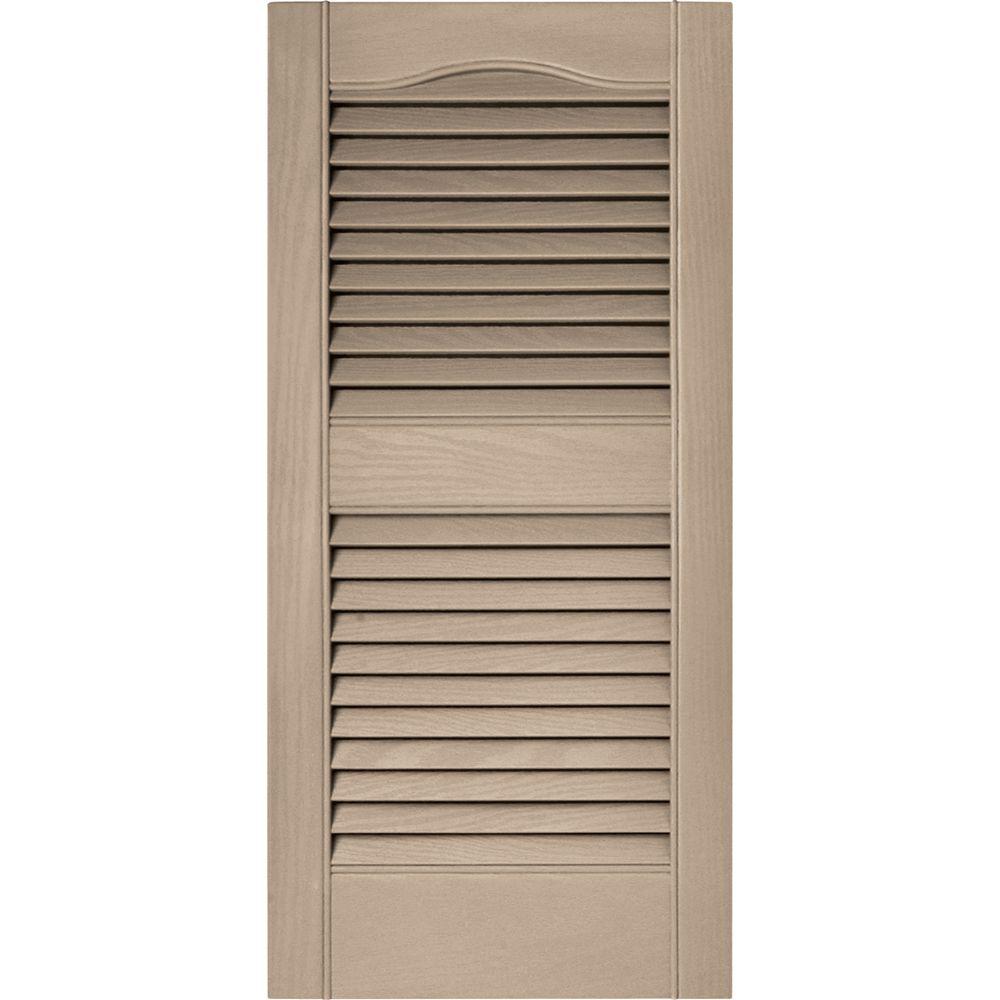 Builders Edge 15 in. x 31 in. Louvered Vinyl Exterior Builders Edge 15 in. x 31 in. Louvered Vinyl Exterior