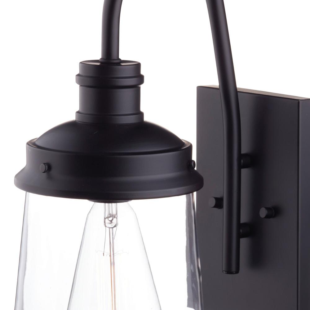 Globe Electric Edelman 1 Light Black Outdoor Wall Lantern Sconce Light Black Outdoor Wall Lantern Sconce
