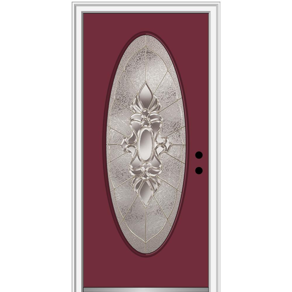 MMI Door 32 in. x 80 in. Heirlooms LeftHand Inswing Oval Lite