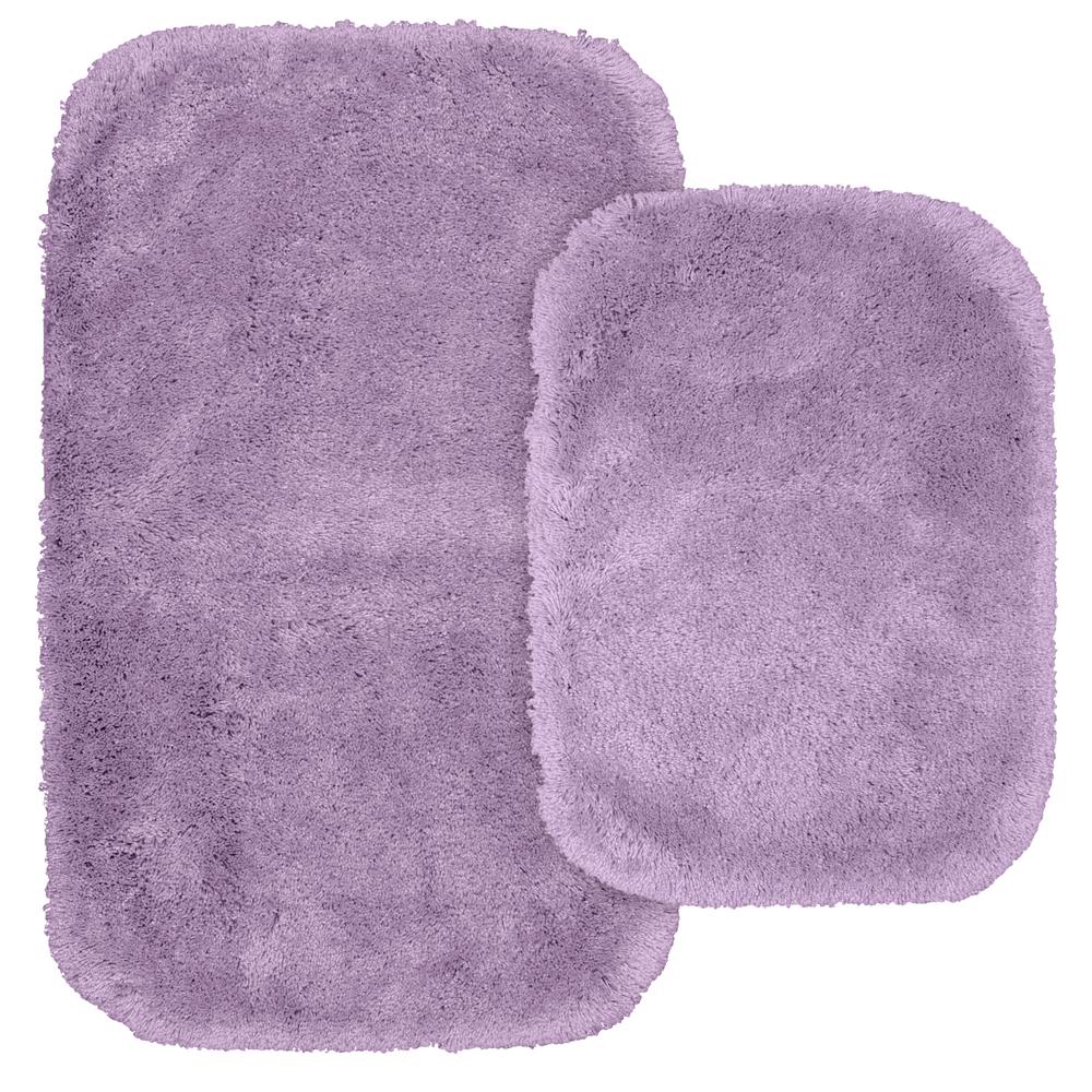 Garland Rug Finest Luxury Purple 2 Piece Washable Bathroom Rug Set Ba130w2p04i9 The Home Depot