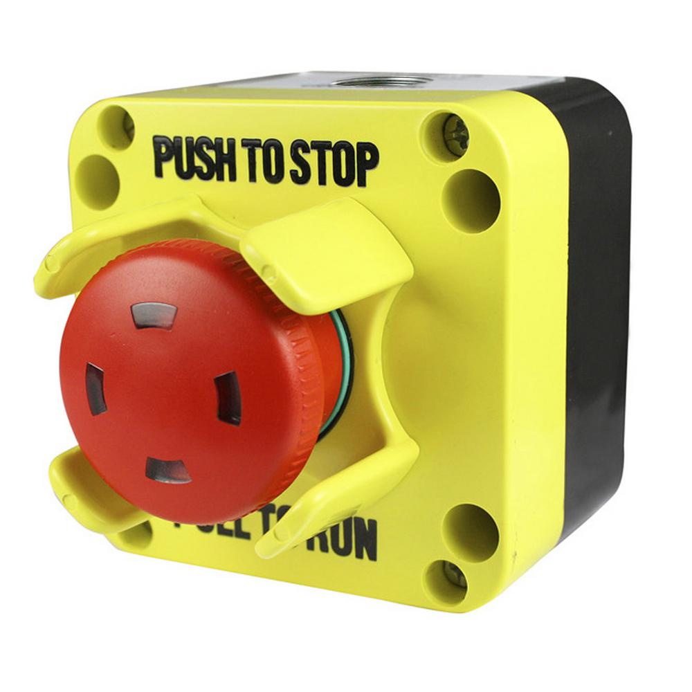 Schneider Electric Mushroom Head Emergency Stop Push Button with Accident Guard 