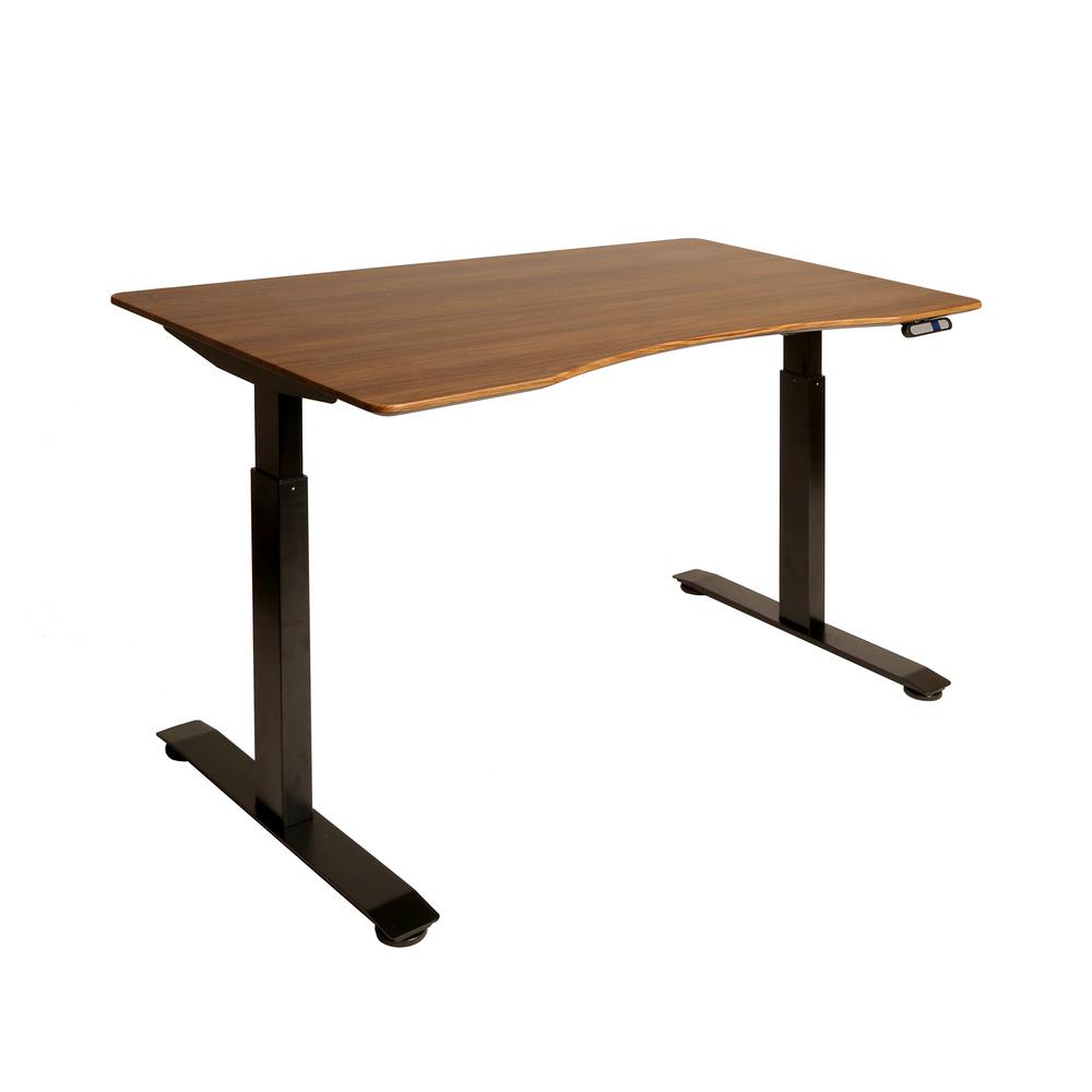 Seville Classics Airlift Black Base With Walnut Ergo Table Top S2 Seville Classics Airlift Black Base With Walnut Ergo Table Top S2 Electric Height Adjule Standing