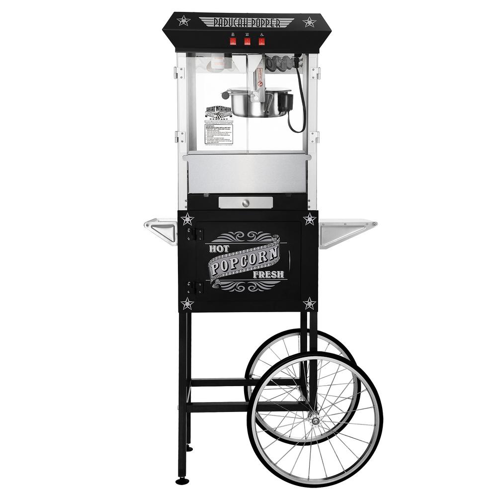 Superior Popcorn Company 8 oz. Hot and Fresh Black Popcorn Machine with