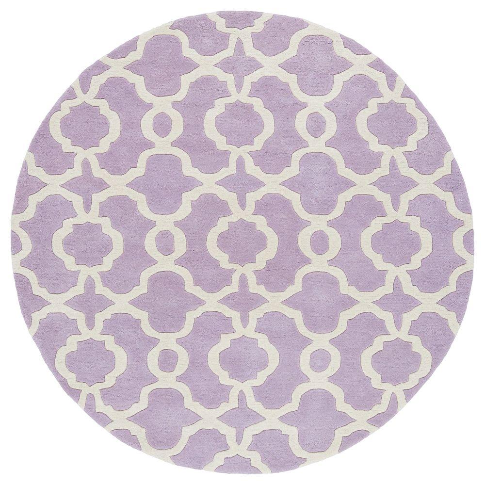 Kaleen Revolution Lilac 5 ft. 9 in. x 5 ft. 9 in. Round Area RugREV03