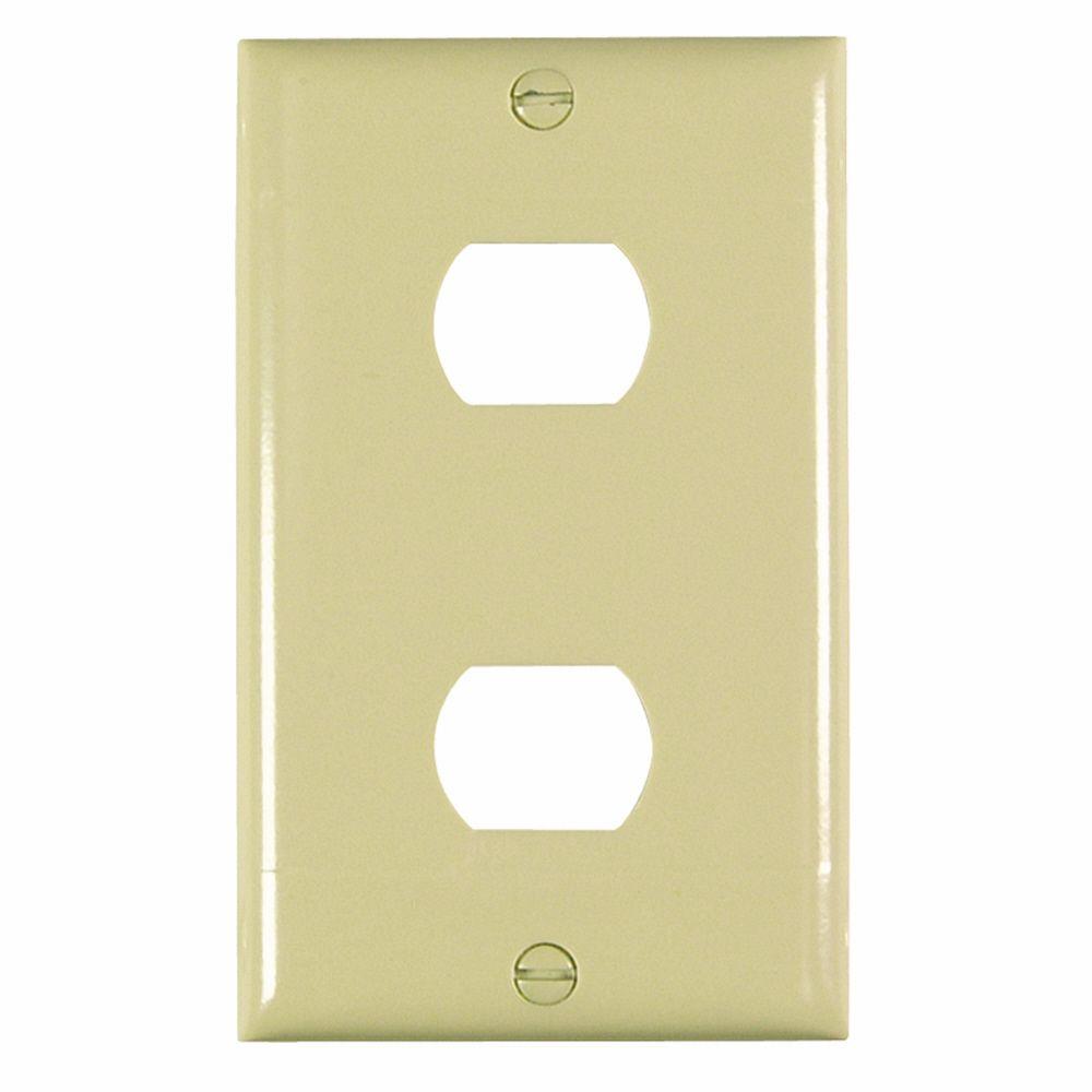 Legrand 1 Gang Horizontal Opening 2 Toggle Wall Plate IvoryK2I The