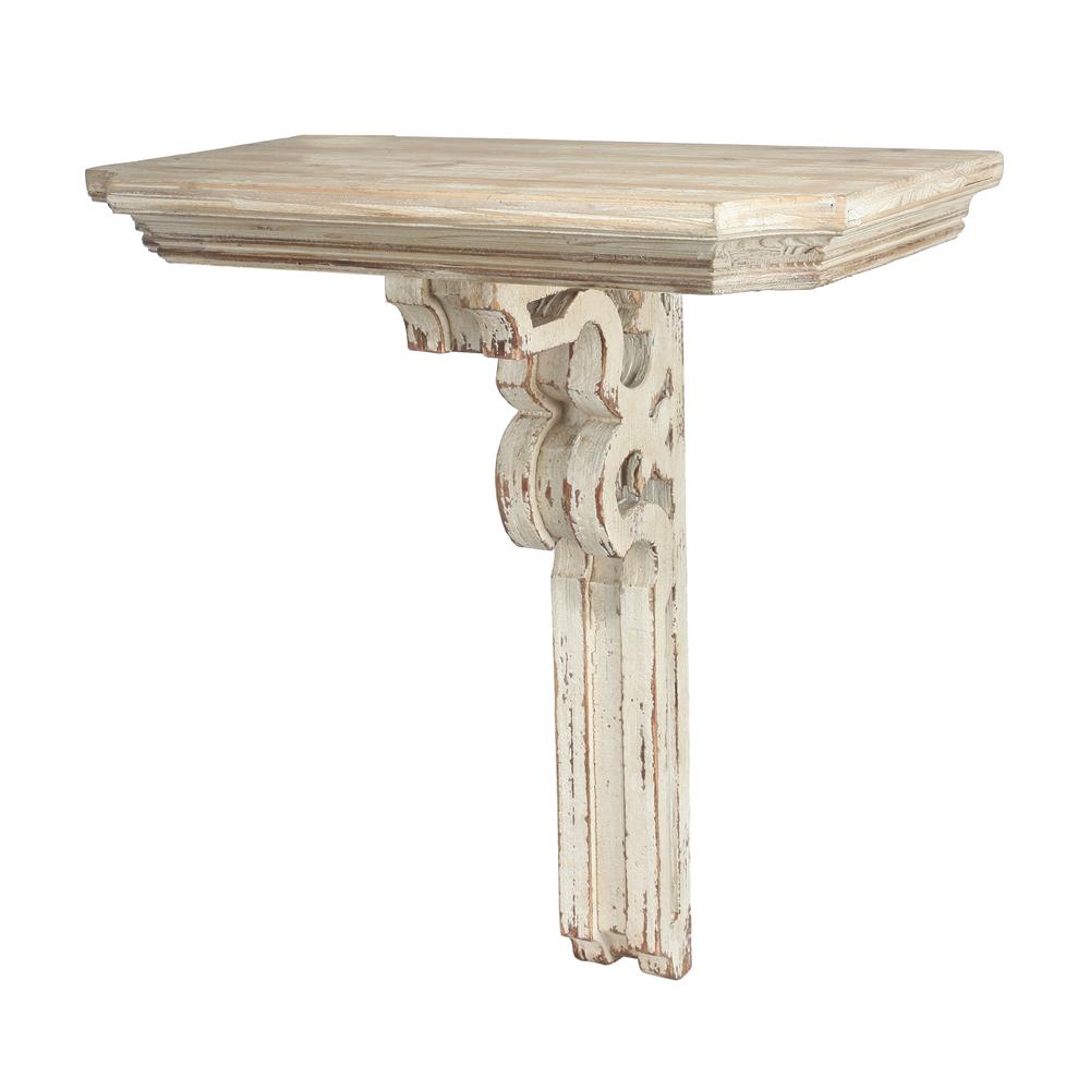 A B Home Vamont Antique White Wall Shelf 40117 The Depot Vamont Antique White Wall Shelf 40117