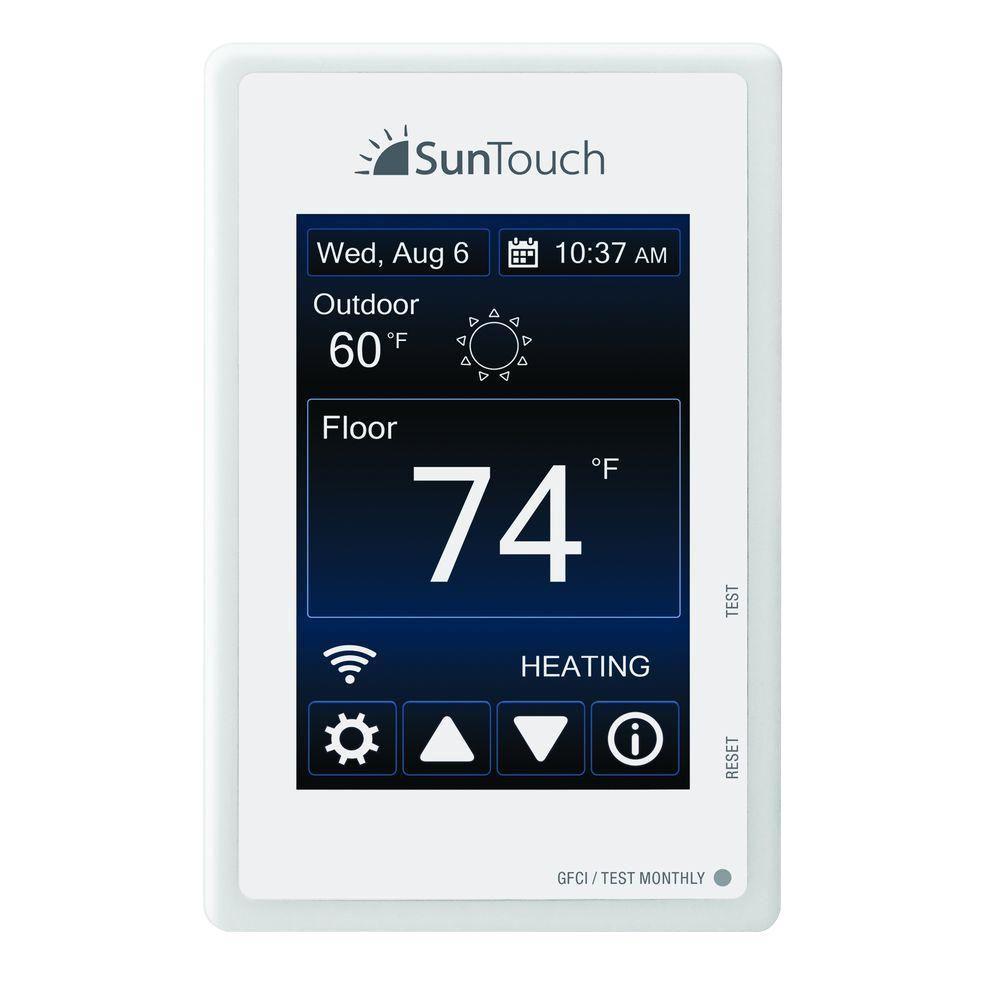 Suntouch Floor Warming Sunstat Connect Wi Fi Programmable Floor Heating Thermostat 500875 Sb The Home Depot