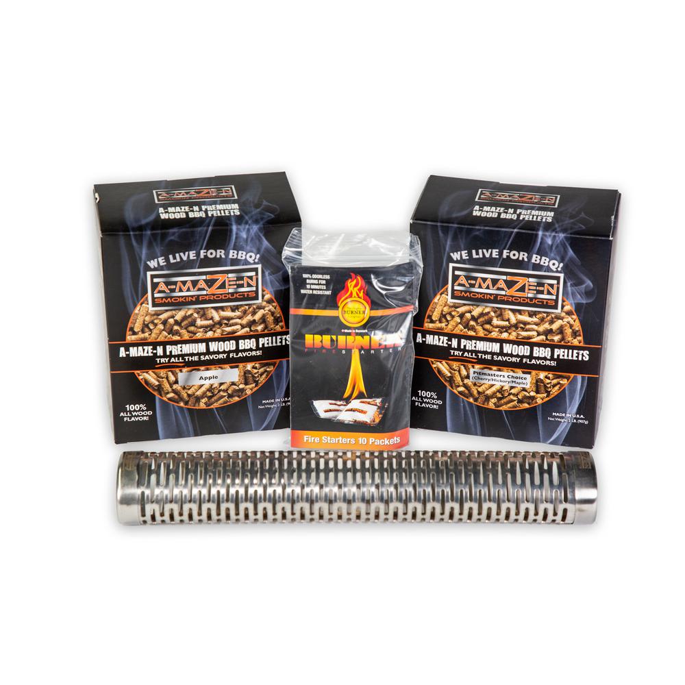 AMAZEN Smoker Combo Pack 12 in. Tube, Pitmasters Choice Pellets