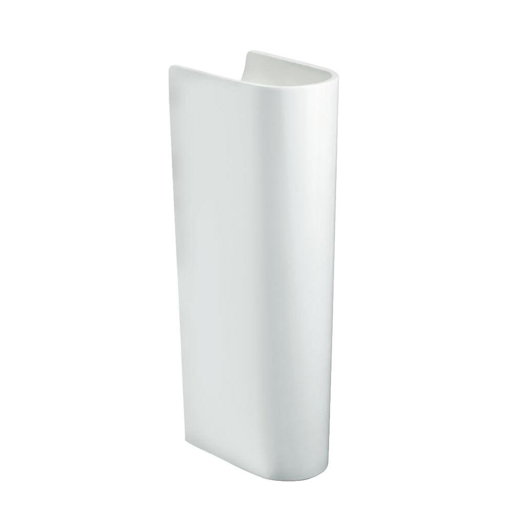White Pedestal Sinks Bathroom The Home Depot Escale Vitreous China Pedestal In White