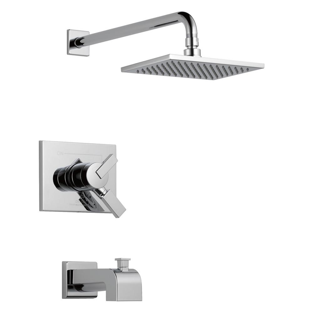 Delta Vero 1 Handle Tub And Shower Faucet Trim Kit In Chrome Valve Not Included Delta Vero 1 Handle Tub And Shower Faucet Trim Kit In Chrome Valve Not Included