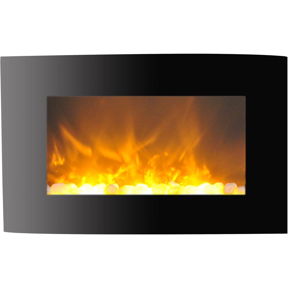 Hanover Fireside 35 In Wall Mount Electric Fireplace With Curved Panel And Crystal Rocks F35wmef 1bk The Home Depot - Electric Fireplace Glass Rocks Hanover Fireside 35 In Wall Mount Electric Fireplace With Curved Panel And Crystal Rocks F35wmef 1bk The Home Depot - Electric Fireplace Glass Rocks