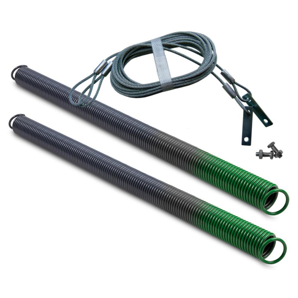 Ideal Security 120 Lbs Green Garage Door Extension Spring With Safety Cables 2 Pack Sk7153p2v2 The Home Depot - Garage Door Opener Springs Home Depot