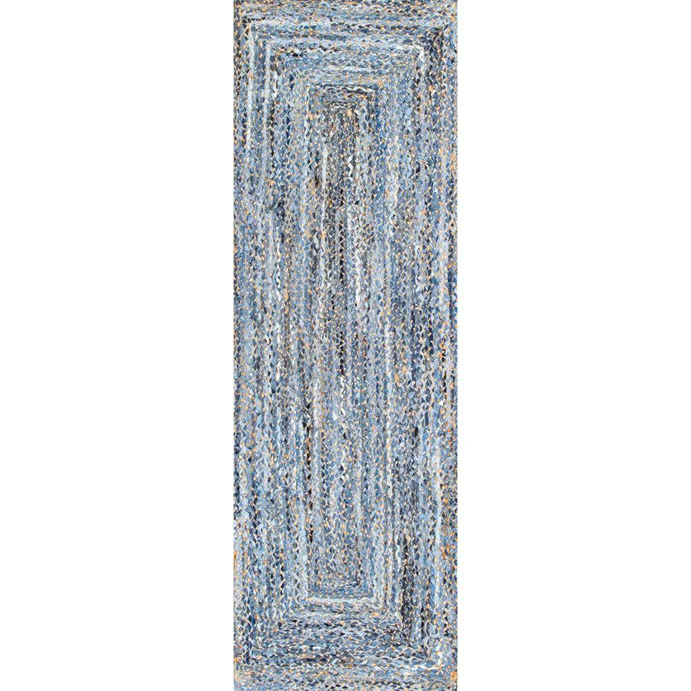 Nuloom Otelia Denim And Jute 2 Ft 6 In X 10 Runner Rug