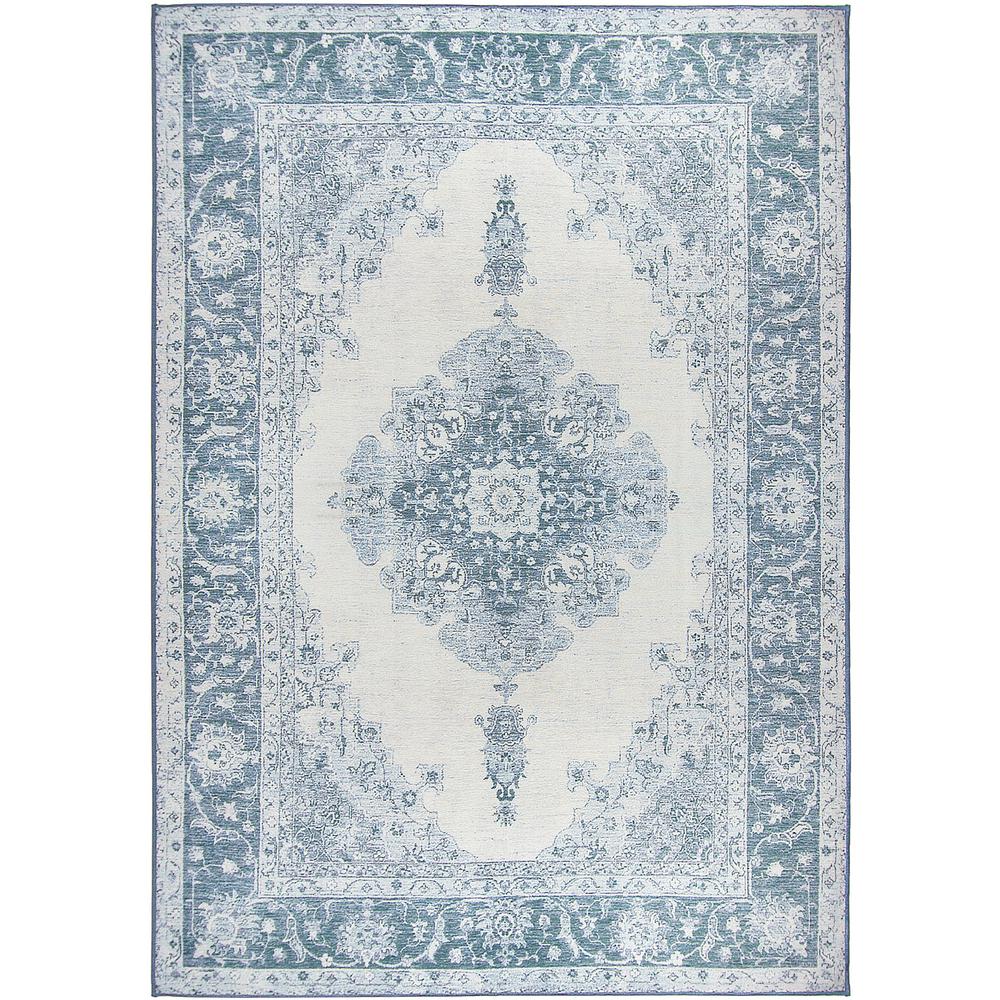 Ruggable Washable Parisa Blue 8 Ft X 10 Stain Resistant Area Rug