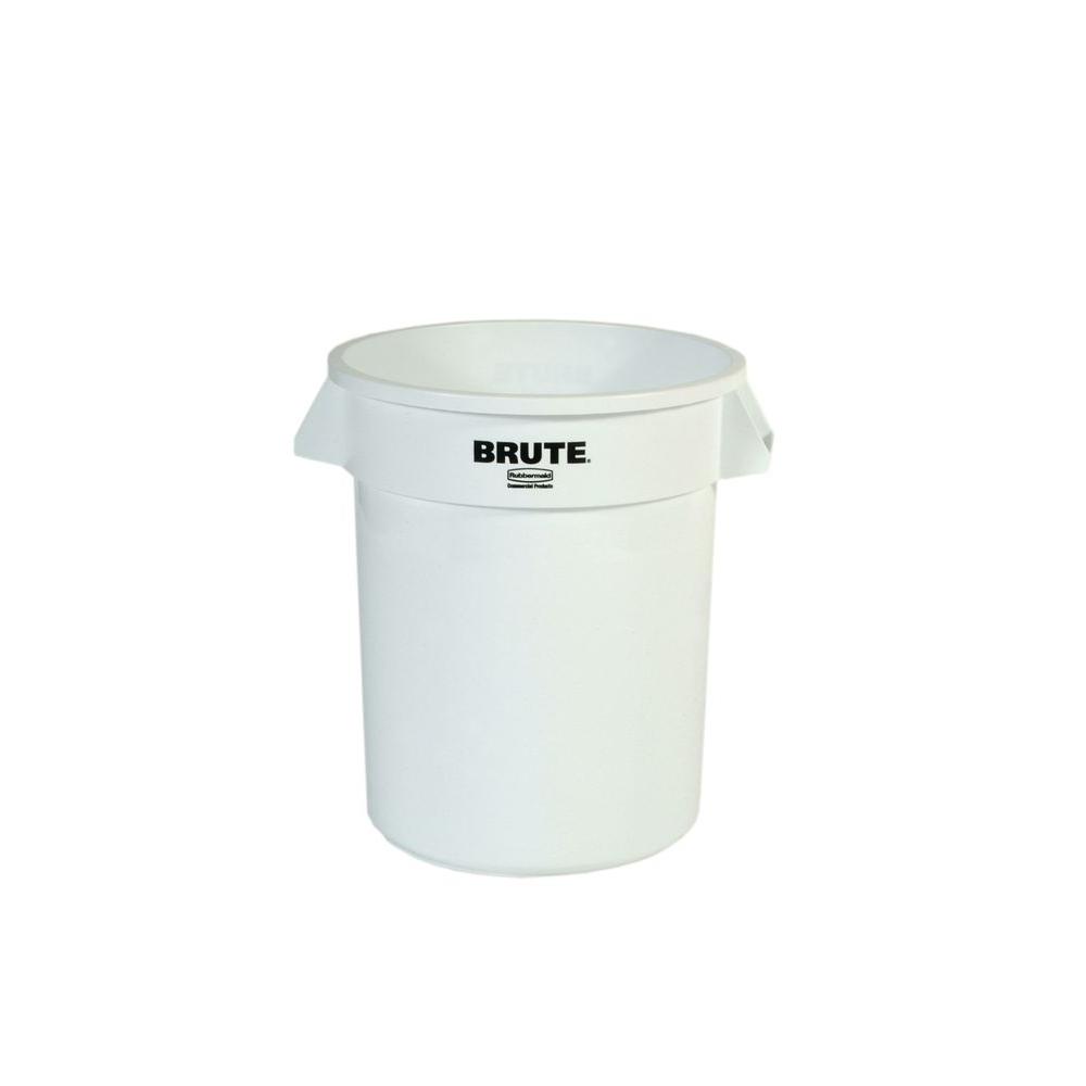 Rubbermaid Commercial Products Brute 10 Gal White Round Trash Can White Round Trash Can