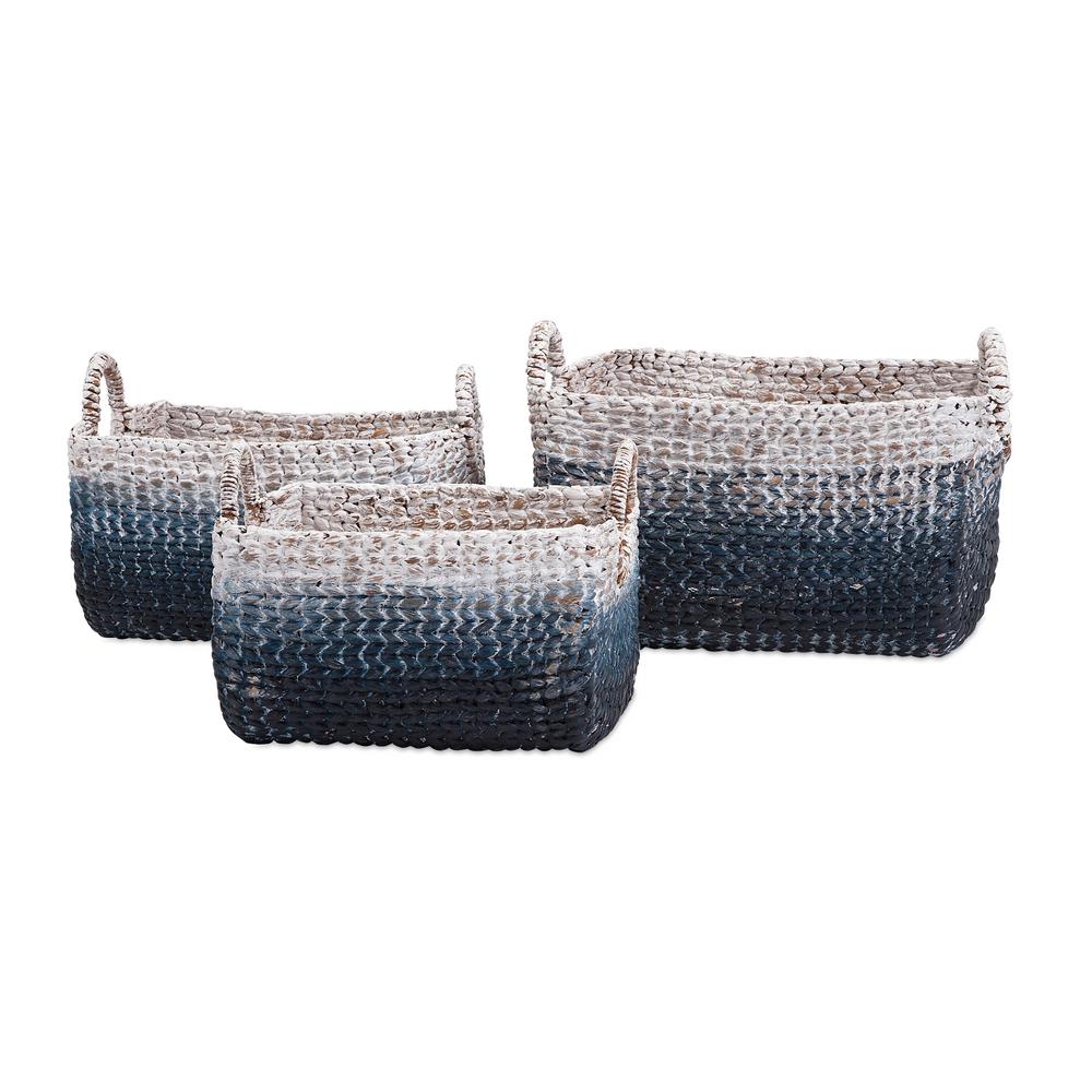 Cascade Woven Water Hyacinth Baskets (Set of 3)116013 The Home Depot