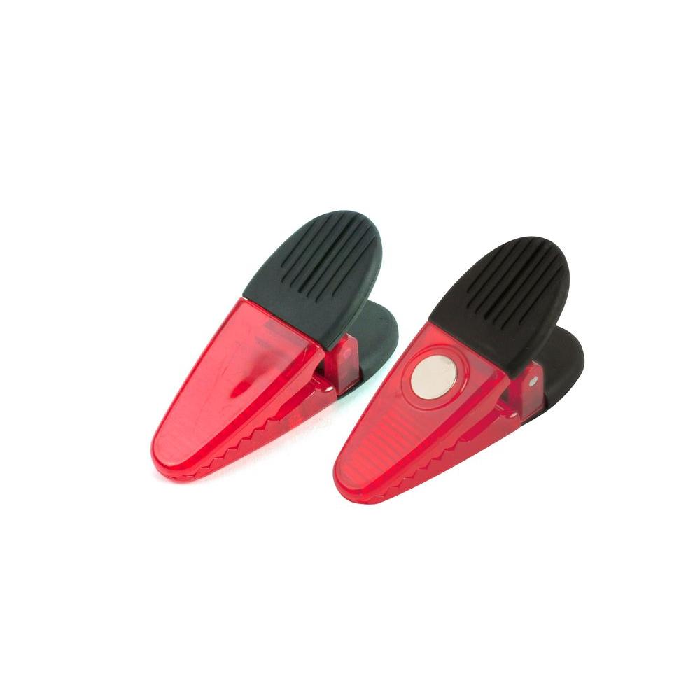 MASTER MAGNETICS Red Utility Magnetic Clips (2-Pack)-96634 - The Home Depot