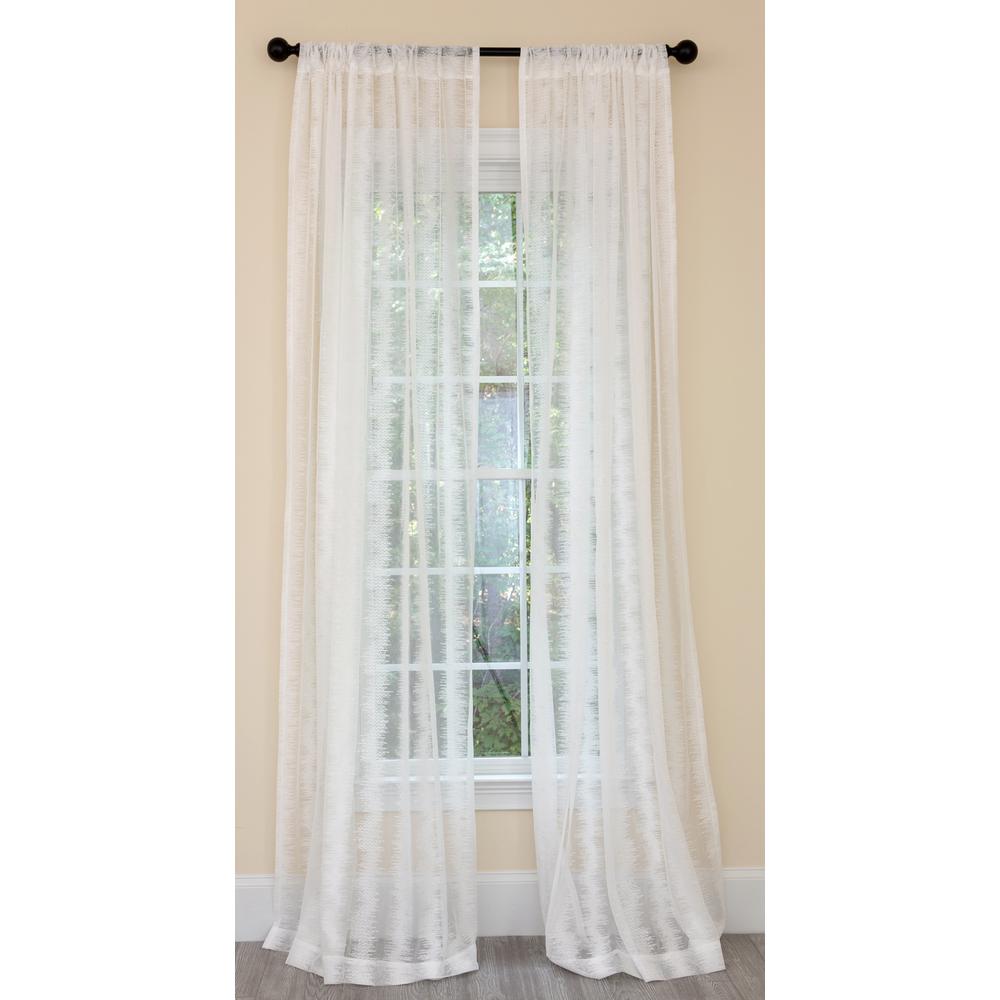 Manor Luxe Charming Night Sheer Single Panel Rod Pocket Curtain In