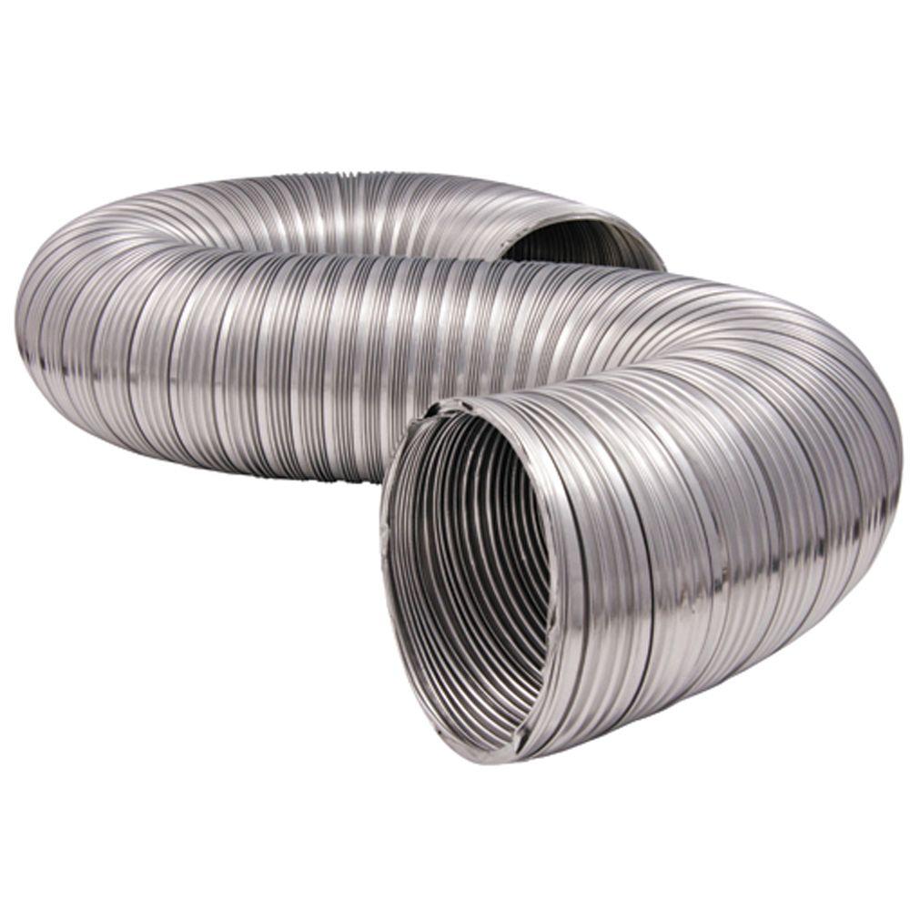 Everbilt 4 in. x 6 ft. Semi-Rigid Aluminum Duct with Collars ...