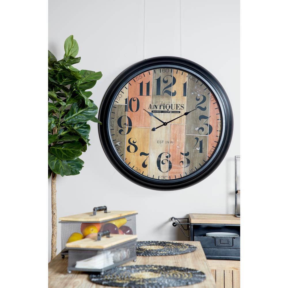 Litton Lane MultiColored Contemporary Wall Clock 89262 The Home Depot