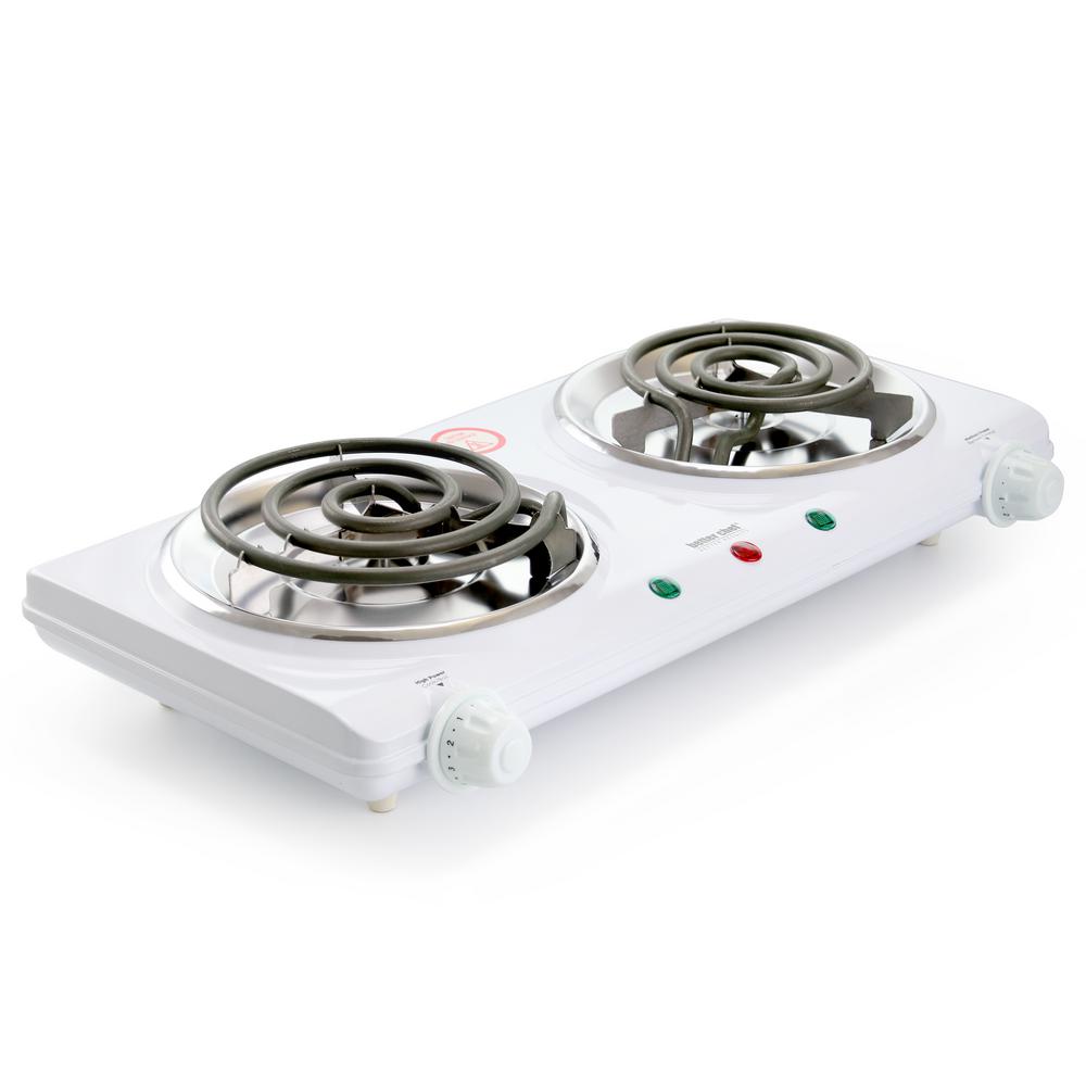Better Chef 2 Burner 9 In White Electric Countertop Hot Plate