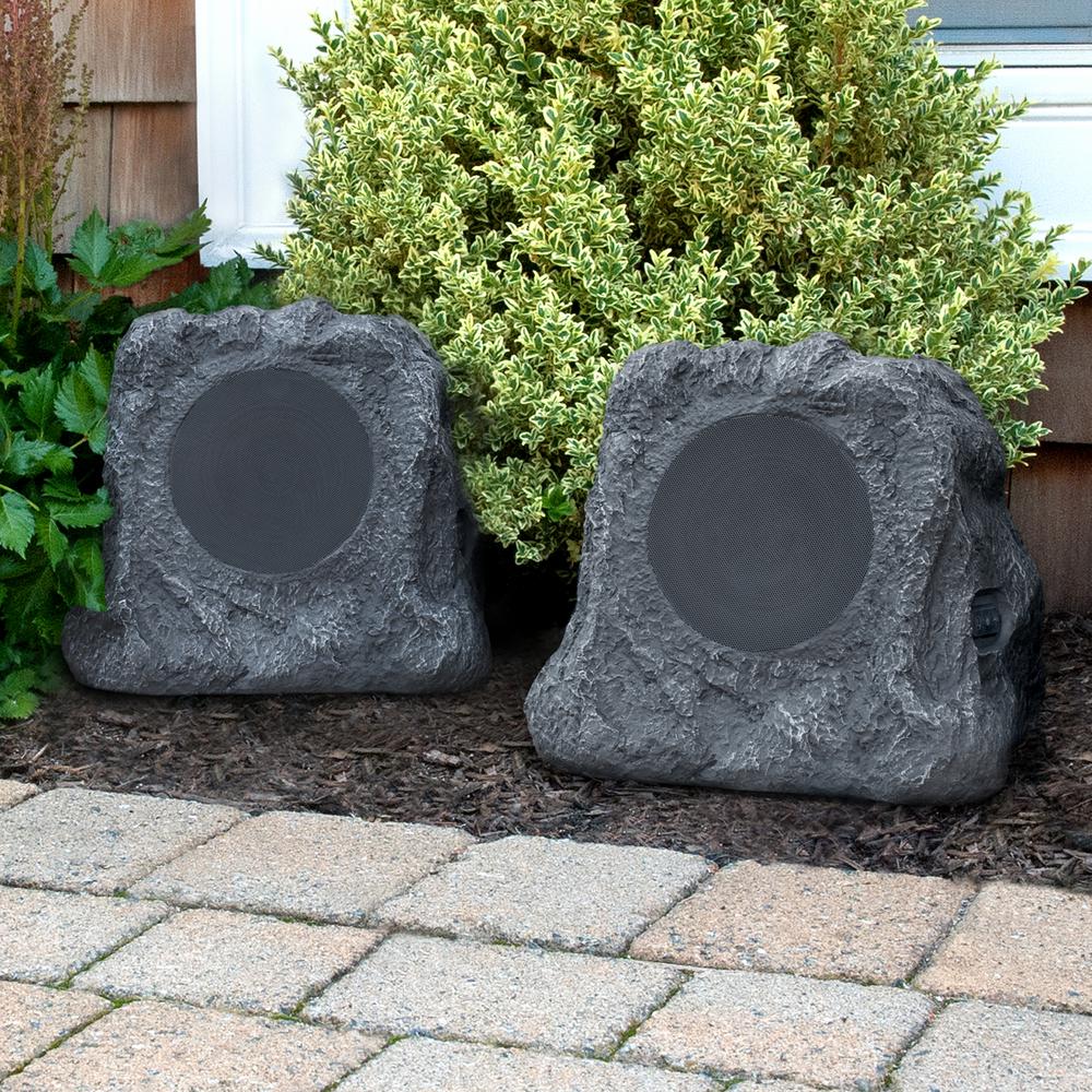 solar powered rock speakers