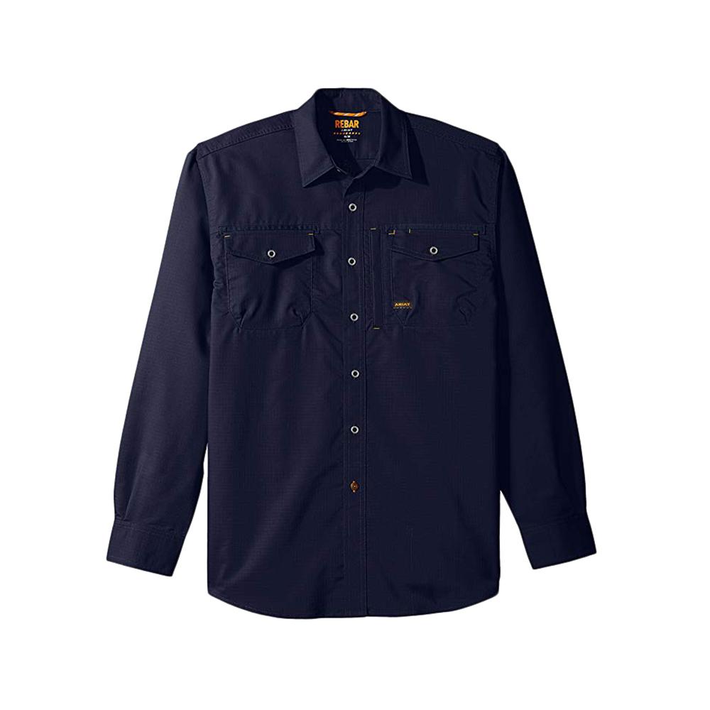 dark blue button up shirt