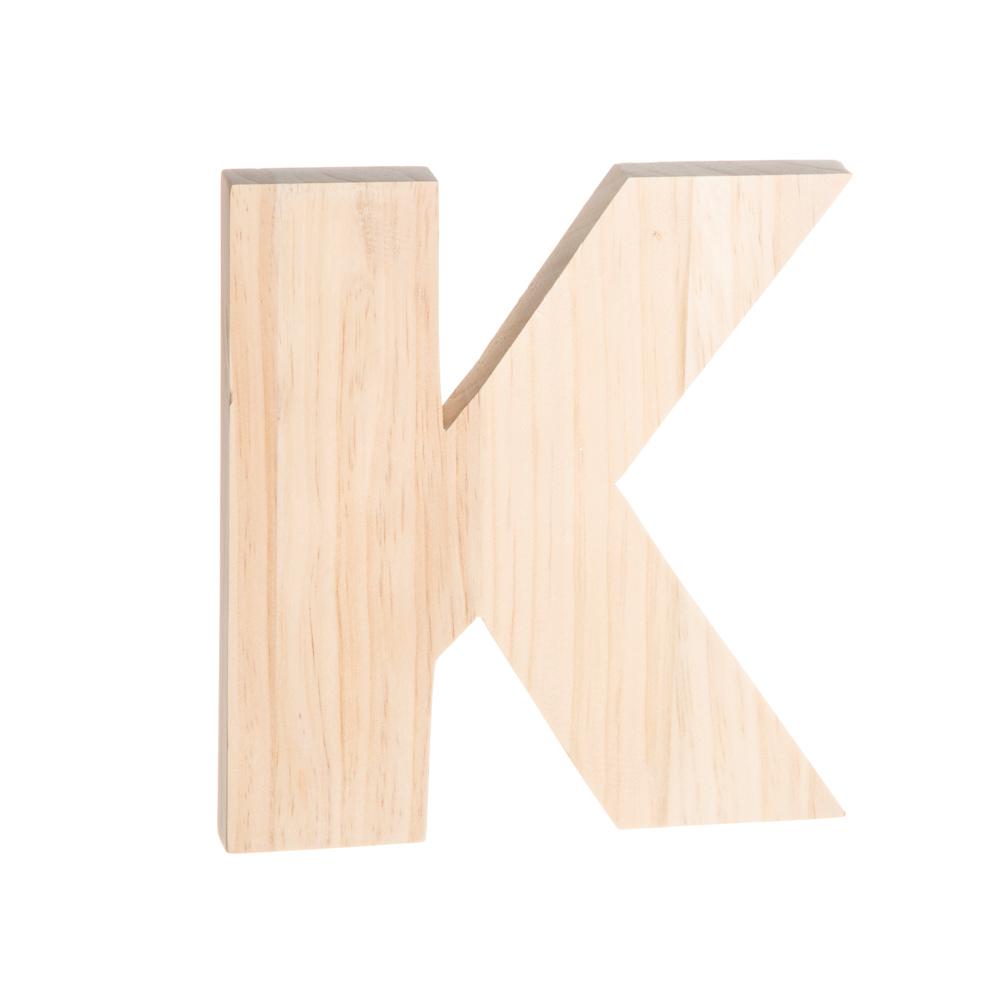 Darice Alpha 8 in. Letter K in Unfinished Wood-30051961 - The Home Depot