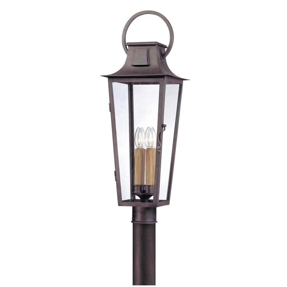 Troy Lighting French Quarter 4 Light Outdoor Aged Pewter Post Troy Lighting French Quarter 4 Light Outdoor Aged Pewter Post