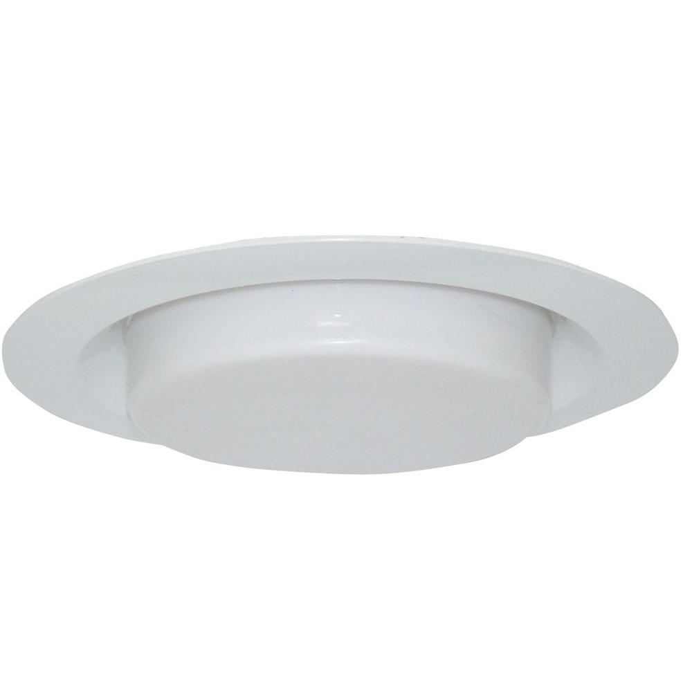 Design House 6 in. White Recessed Lighting Shower Trim with Poly