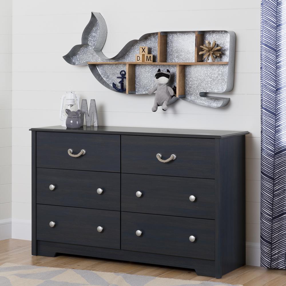 South Shore Aviron 6Drawer Blueberry Dresser10416 The Home Depot