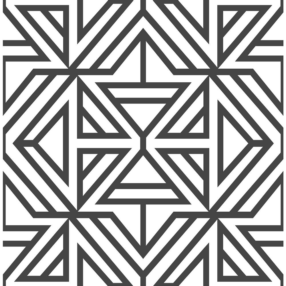 NuWallpaper Black Secret Garden Peel and Stick Wallpaper NUS3501 The