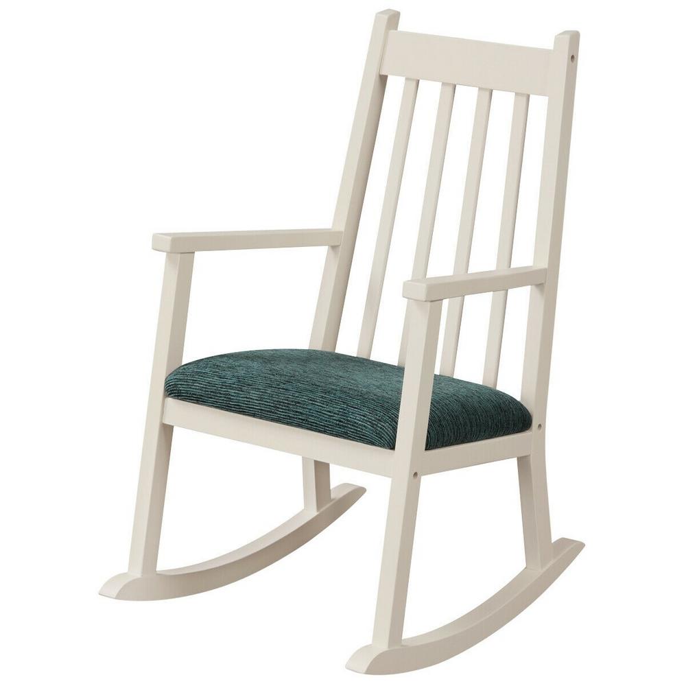boyel living white wood kids rocking chair with cushionhysn64490wh  the  home depot