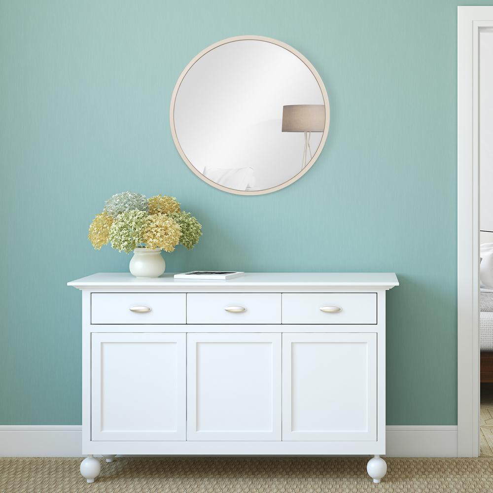Pinnacle Metal Framed Round Distressed White Mirror 1805 3748 The Internet 307354613 Pinnacle Metal Framed Round Distressed White Mirror