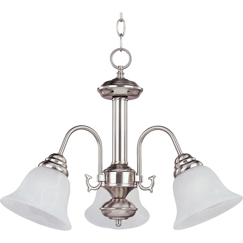 Maxim Lighting Malaga 3 Light Satin Nickel Mini Chandelier 2697mrsn Maxim Lighting Malaga 3 Light Satin Nickel Mini Chandelier